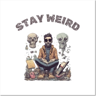 Stay Weird, Sarcastic, Funny Tee Posters and Art